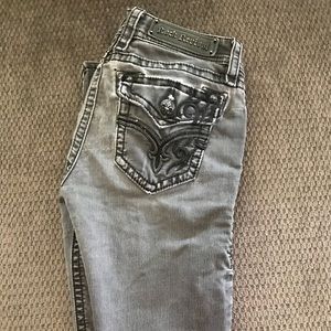 Stressed-look, grey, Rock revival jeans 👖